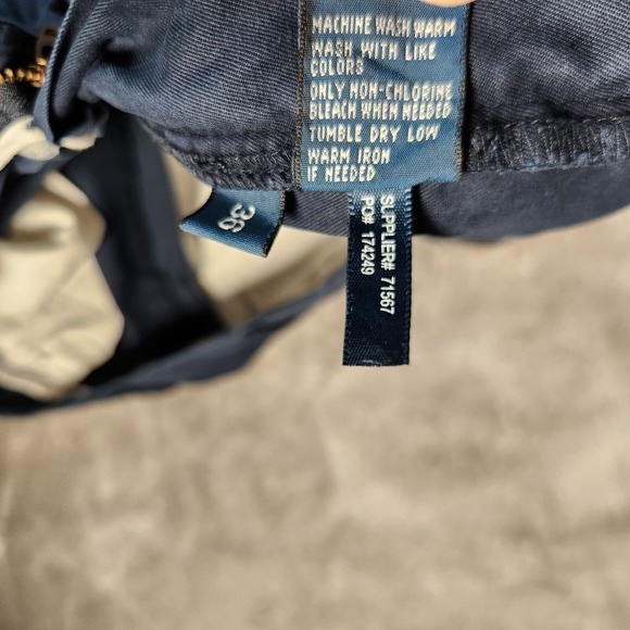 Polo Ralph Lauren Tyler Short Men's 36X9 Blue Chino Pleated Golf Beach - Picture 11 of 15